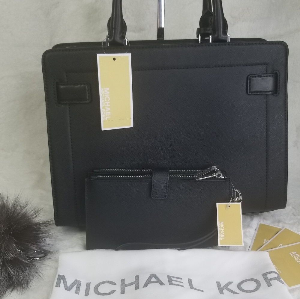 Michael Kors 3 SET DESIGNER BAG WALLET POM - Picture 3 of 11